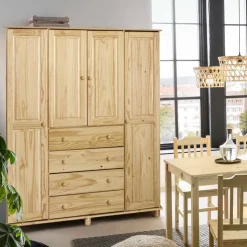 Massivholz Kleiderschrank Plazero