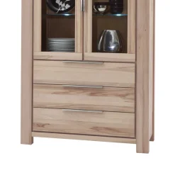 Massivholz Vitrinenschrank Stonecca