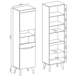 Moderne Anbauwand Tomya