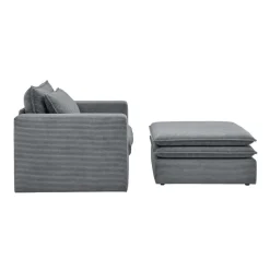 Moderner Sessel mit Hocker Eltusa