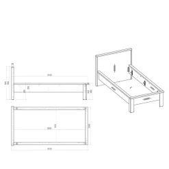 Modernes Landhausbett Dionada