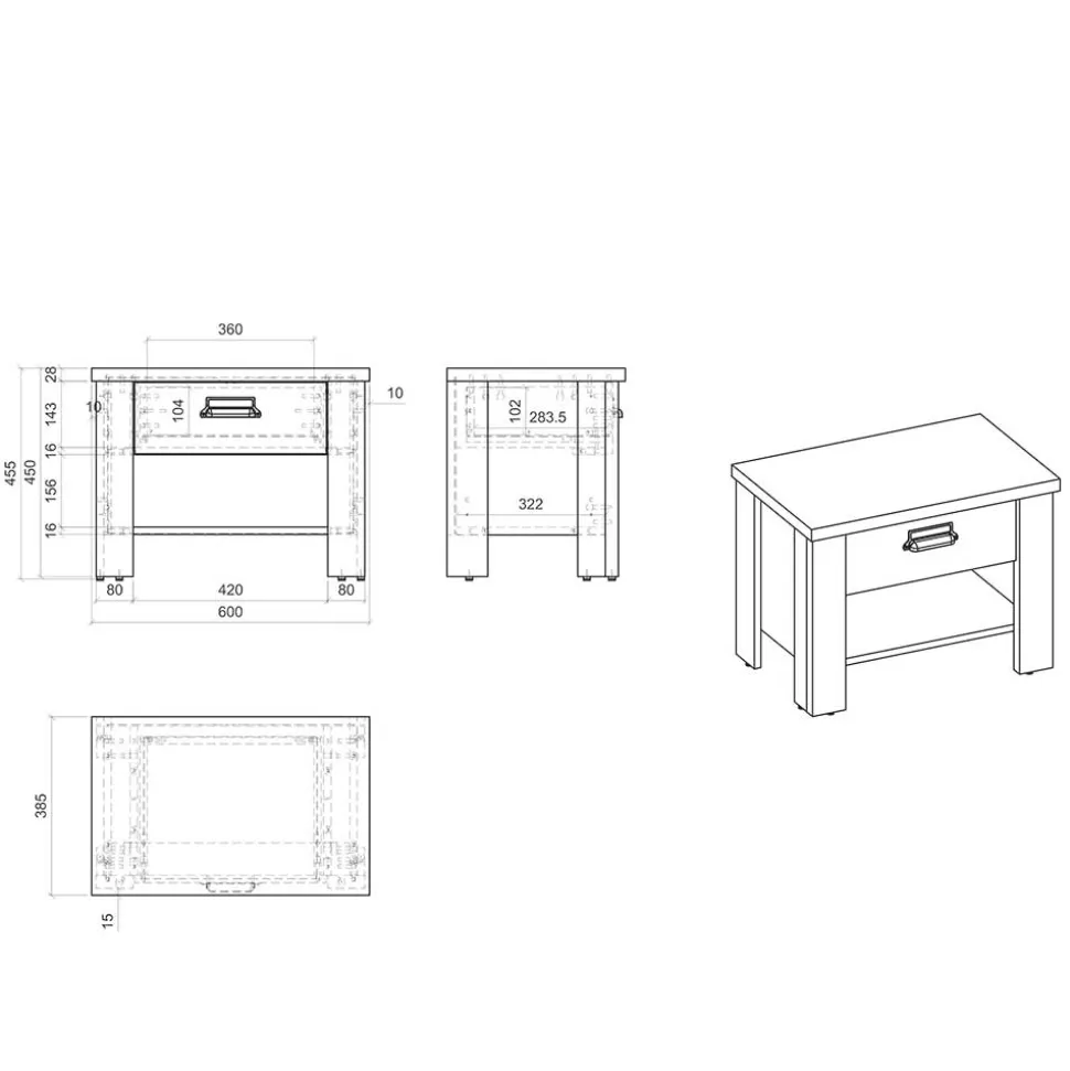 Modernes Landhausbett Dionada