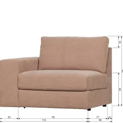 Modul Couch mit Armlehne links Oktamian