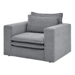 Polstersessel Anthrazit Cord Eltusa