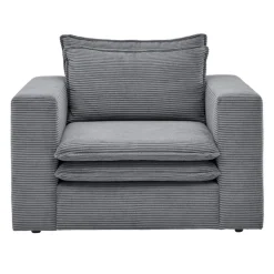 Polstersessel Anthrazit Cord Eltusa