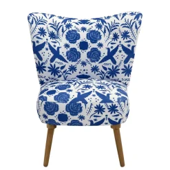 Polstersessel blau weiß Milan