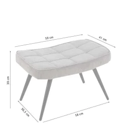Samt Fußhocker Ceano