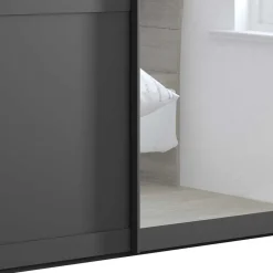 Schiebetürenschrank Dunkelgrau Hierro