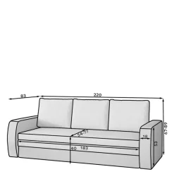 Schlafsofa Plestna