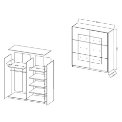 Schlafzimmerkleiderschrank Dango