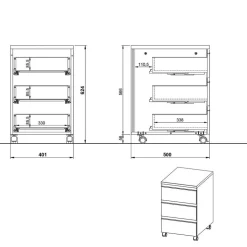 Schreibtischcontainer Gowri
