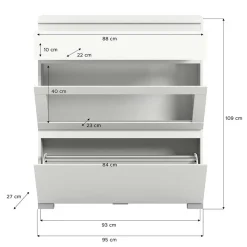 Schuh Klappschrank weiß Filicudio