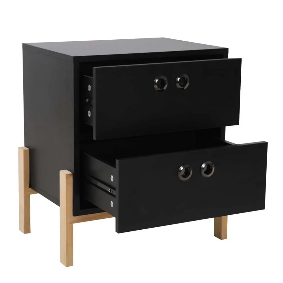 Schwarze Schubladenkommode Abelynta