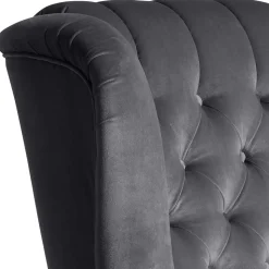 Sessel Anthrazit Samt Kean
