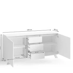Sideboard 160 cm breit Pirate