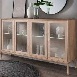 Sideboard mit Glastüren Belafoma