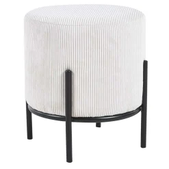 Sitzhocker Beige Cord Rozenna