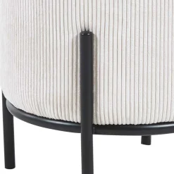 Sitzhocker Beige Cord Rozenna