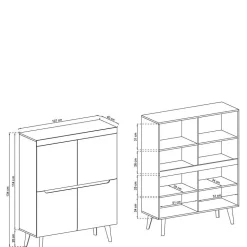 Skandi Design Wohnwand Tomya