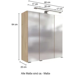 Spiegelschrank mit LED Longos