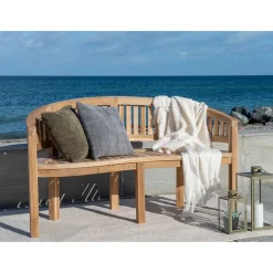 Teak Gartenbank Blou