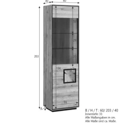 Vitrinenschrank Macereta