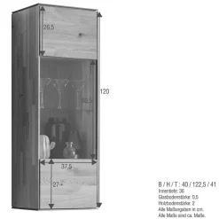 Wandvitrine Rennia