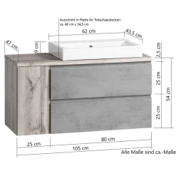 Waschbeckenschrank Fregato