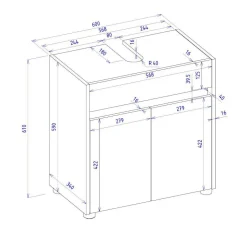 Waschbeckenunterschrank Uzniana