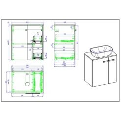 Waschtischschrank Nushivon