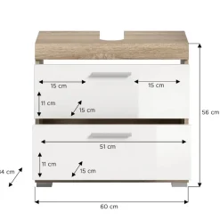 Waschtischunterschrank Kwesina