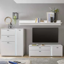 Weiße Design Wohnwand Constantin