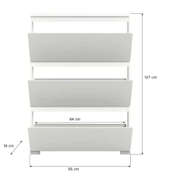 Weißer Garderobenschuhschrank Filicudio