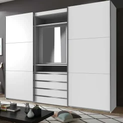 Weißer Schiebetürenschrank Lymesca