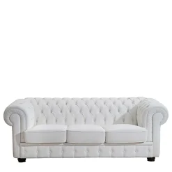 Weißes Chesterfield Sofa Jymm