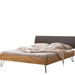 Wildeiche Doppelbett modern Viko