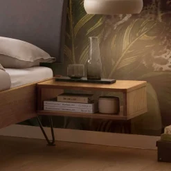 Wildeiche Doppelbett modern Viko