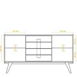 Wildeiche Sideboard Carilla