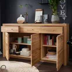 Wildeiche Sideboard Divrina