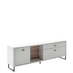 Wohnwand weiß modern Polar