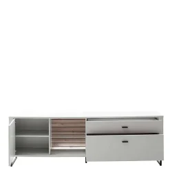 Wohnwand weiß modern Polar