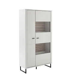 Wohnwand weiß modern Polar