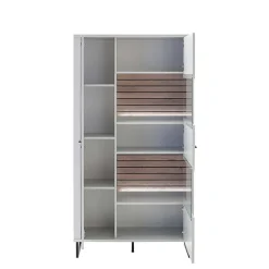 Wohnwand weiß modern Polar