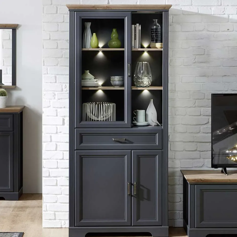 Wohnzimmer Vitrinenschrank Valgura