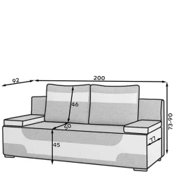 Zweier Sofa Estreviu