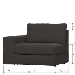 Zweisitzer Modulsofa Trois