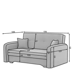 Zweisitzer Schlafsofa Coplin